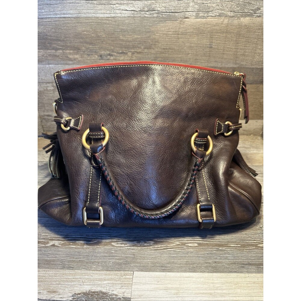 Dooney & Bourke Florentine Satchel Handbag - Brown - Picture 3 of 15